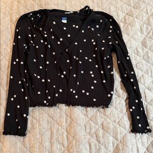 Black and White tank and cardigan